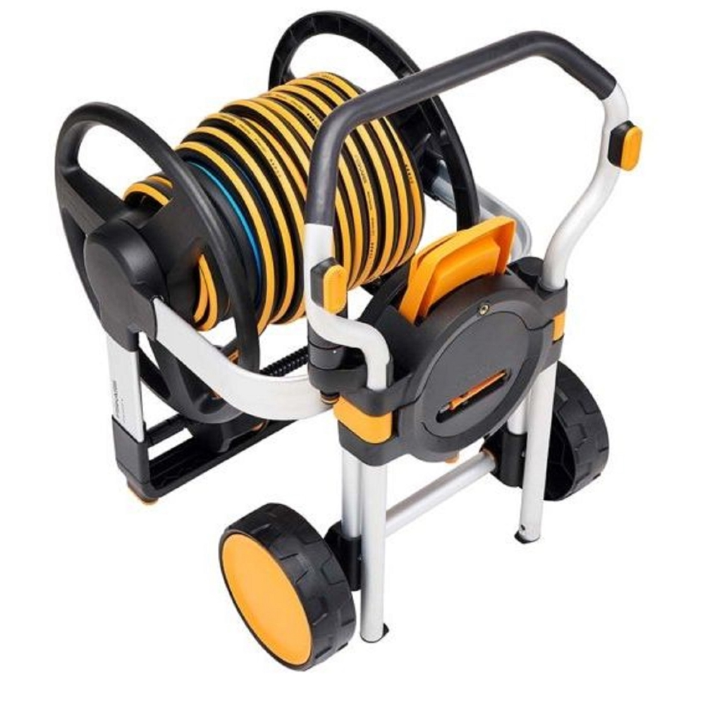კოჭა სარწყავი მილით Fiskars XL 1/2", 50M, Reel With Hose And Accessories, Black