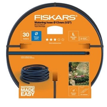 წყლის მილი Fiskars Q3 1/2", 30m, Hose, Black