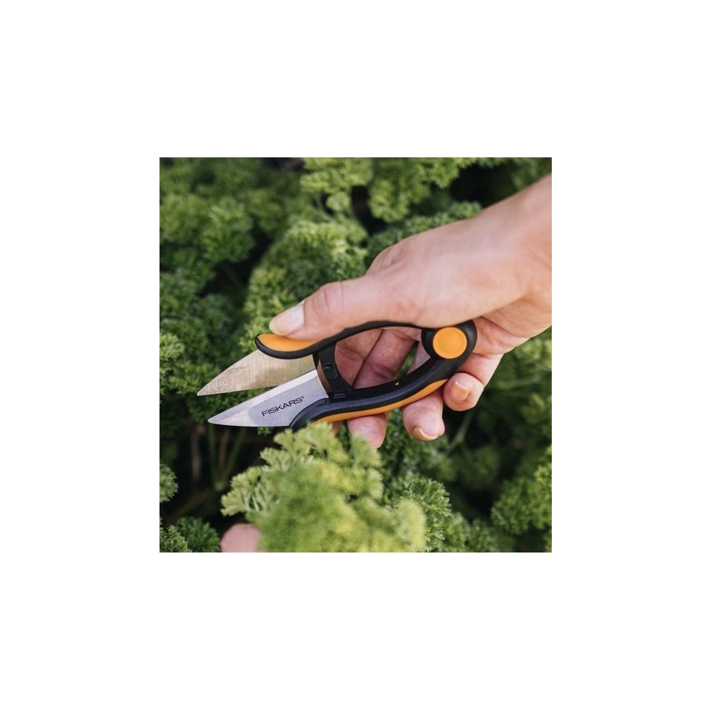 ბაღის მაკრატელი Fiskars SP-220, Gardening Scissors, Black/Orange