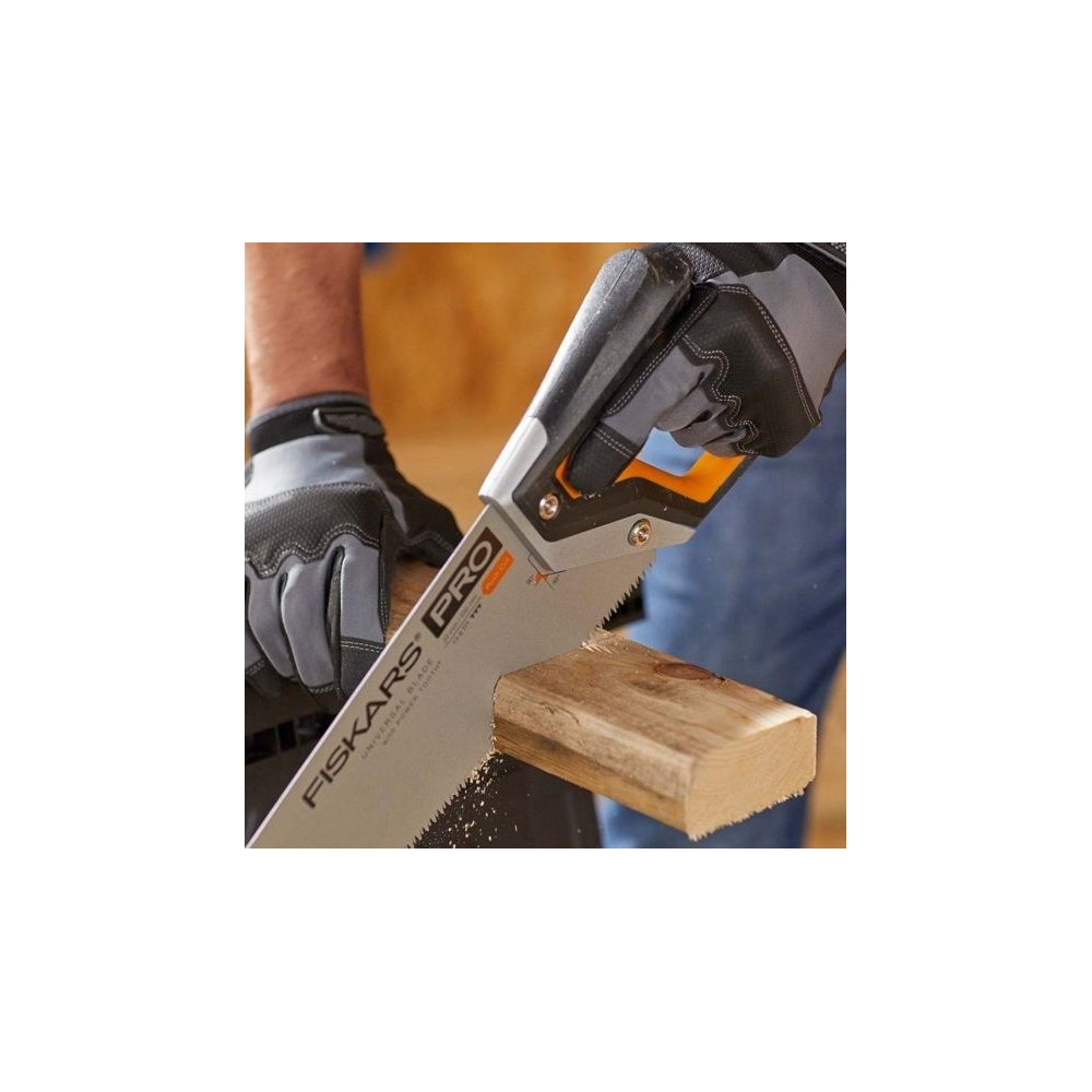 ხელის ხერხი Fiskars 7 TPI Pro Power Tooth Coarse-cut, Hand Saw, Black/Orange