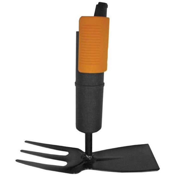 თოხი სახელურის გარეშე Fiskars 1000735 QuikFit, Hoe Attachment, Black/Orange