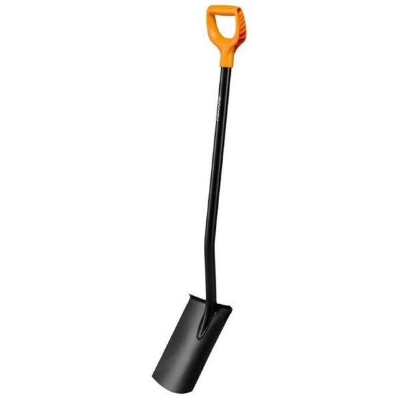 Fiskars 1066717 Solid, Shovel, Black/Orange