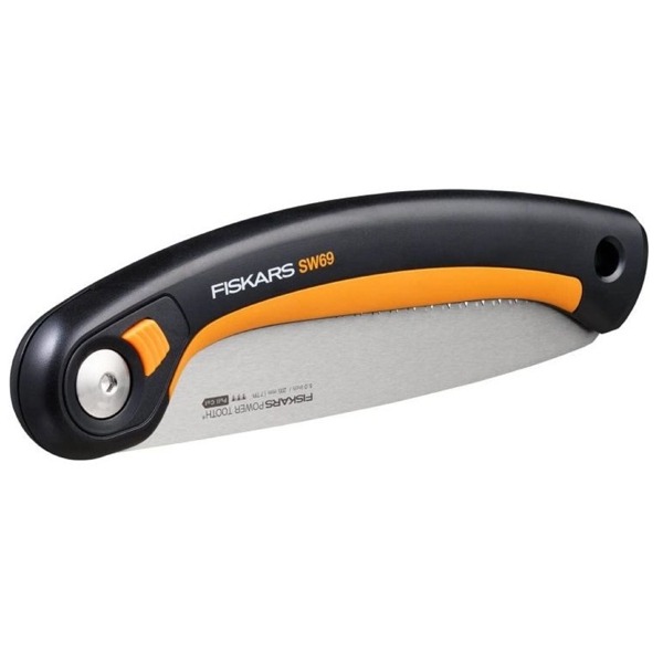 Fiskars 1067553 SW69, Folding Garden Saw, Black/Orange