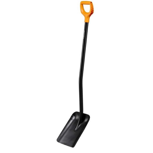 Fiskars 1066718 Solid, Shovel, Black/Orange