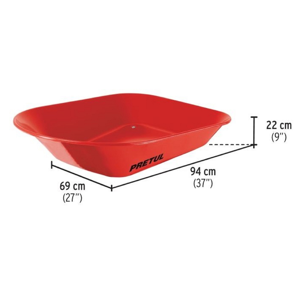 ხელის ურიკა Pretul CAP-40NB, 350Kg, Wheelbarrow, Red