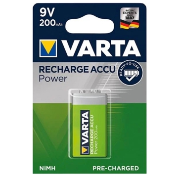 Varta 6LR61, 9V, Rechargeable Battery, Green