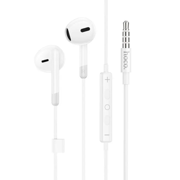 ყურსასმენი Hoco M109, Headphones, Wired, 3.5mm, White