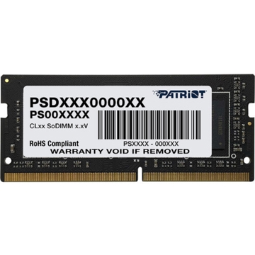 ოპერატიული მეხსიერება Patriot PSD44G240081S, RAM 4GB, DDR4 SO-DIMM, 2400MHz