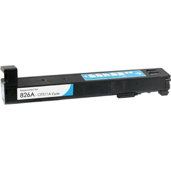 HP CF311A 826A, Compatible LaserJet Toner Cartridge, 31500P, Cyan