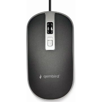 Gembird MUS-4B-06-BS, Wired, USB, Mouse, Black