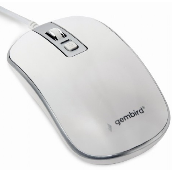 მაუსი Gembird MUS-4B-06-WS, Wired, USB, Mouse, White