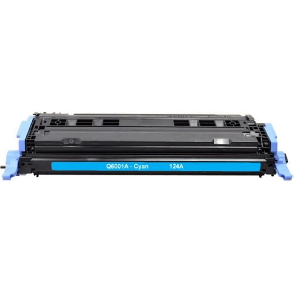 HP Q6001A 124A, Compatible LaserJet Toner Cartridge, 2000P, Cyan