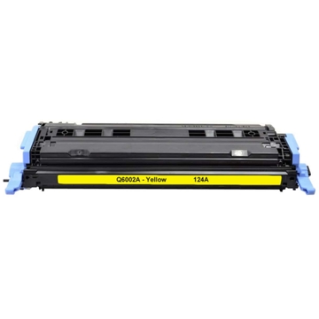 HP Q6002A 124A, Compatible LaserJet Toner Cartridge, 2000P, Yellow