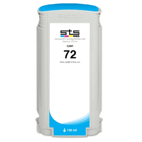 თავსებადი კარტრიჯი HP C9371A 72, Compatible Ink Cartridge, 130ML, Cyan