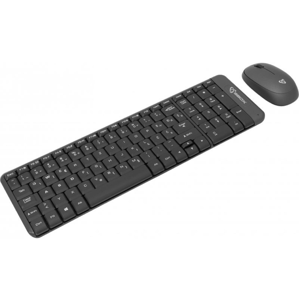 Sbox WKM-22, Wireless, USB, Keyboard And Mouse, Black