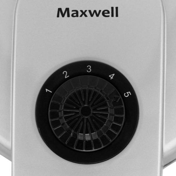 ვაფლის აპარატი Maxwell MW 1571, 800W, Waffle Maker, Grey