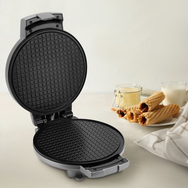 ვაფლის აპარატი Maxwell MW 1571, 800W, Waffle Maker, Grey