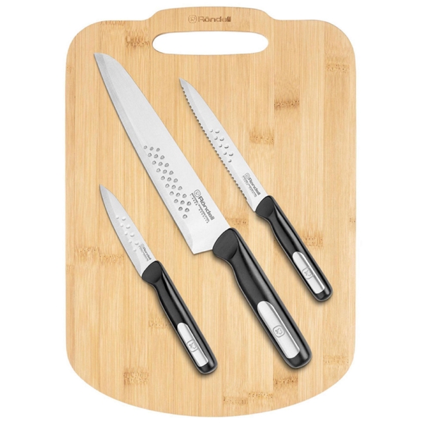 Rondell RD 1569, 3Pcs, Knife Set, Black