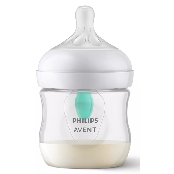 Philips Avent SCY670/01 Natural Response, 125M, AirFree Vent Baby Bottle, White/Transparent