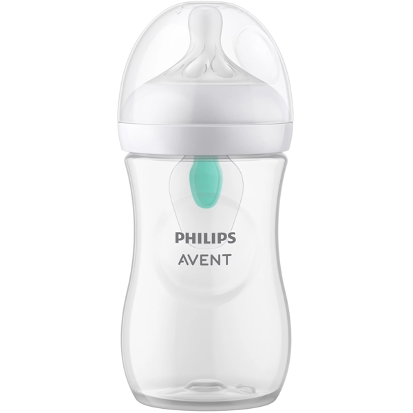 საბავშვო ბოთლი Philips Avent SCY673/01 Natural Response, 260Ml,  AirFree Vent Baby Bottle, White/Transparent