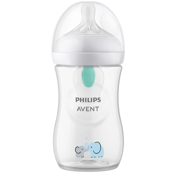 საბავშვო ბოთლი Philips Avent SCY673/81 Natural Response, 260Ml, AirFree Vent Baby Bottle, White/Transparent