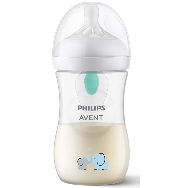 საბავშვო ბოთლი Philips Avent SCY673/81 Natural Response, 260Ml, AirFree Vent Baby Bottle, White/Transparent