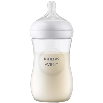 Philips Avent SCY903/01 Natural Response, 260Ml, Baby Bottle, White/Transparent