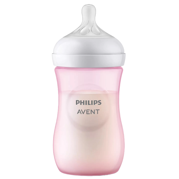 საბავშვო ბოთლი Philips Avent SCY903/11 Natural Response, 260Ml, Baby Bottle, Pink/Transparent