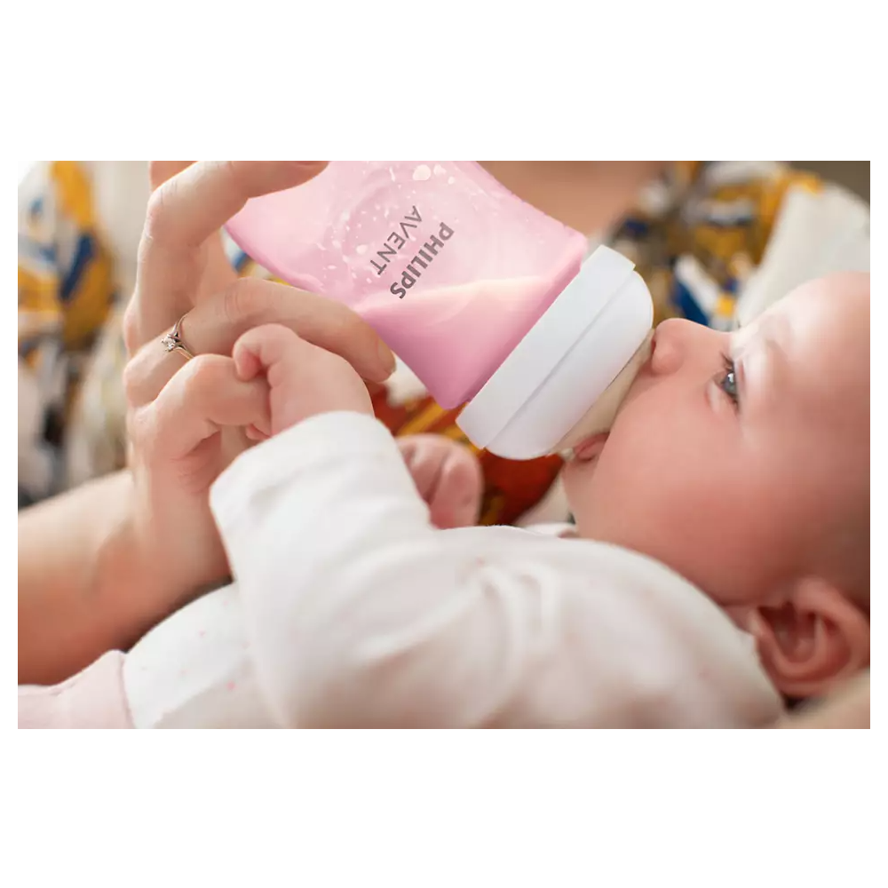 Philips Avent SCY903/11 Natural Response, 0.26l, Baby Bottle, Pink/Transparent