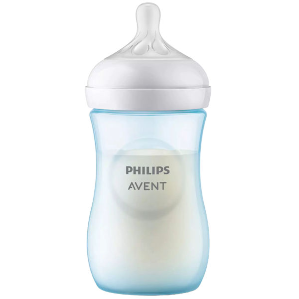 საბავშვო ბოთლი Philips Avent SCY903/21 Natural Response, 260Ml, Baby Bottle, Blue/Transparent