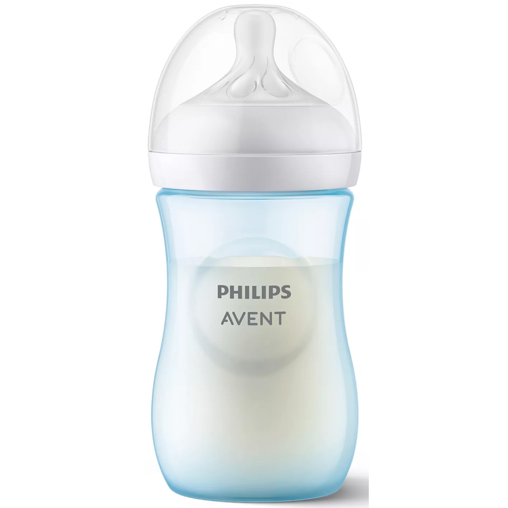 საბავშვო ბოთლი Philips Avent SCY903/21 Natural Response, 0.26l, Baby Bottle, Blue/Transparent