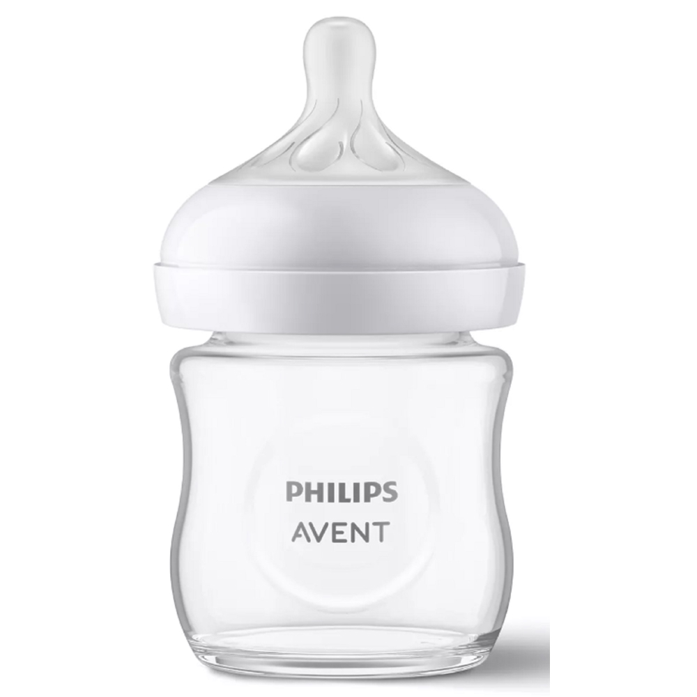 Philips Avent SCY930/01 Natural Response, 0.12l, Glass Baby Bottle, White/Transparent