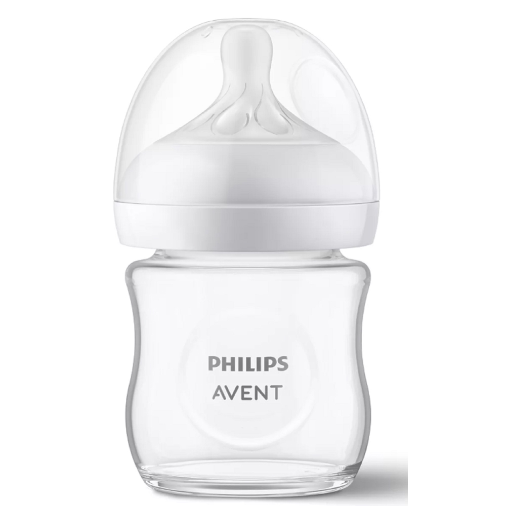 საბავშვო ბოთლი Philips Avent SCY930/01 Natural Response, 0.12l, Glass Baby Bottle, White/Transparent