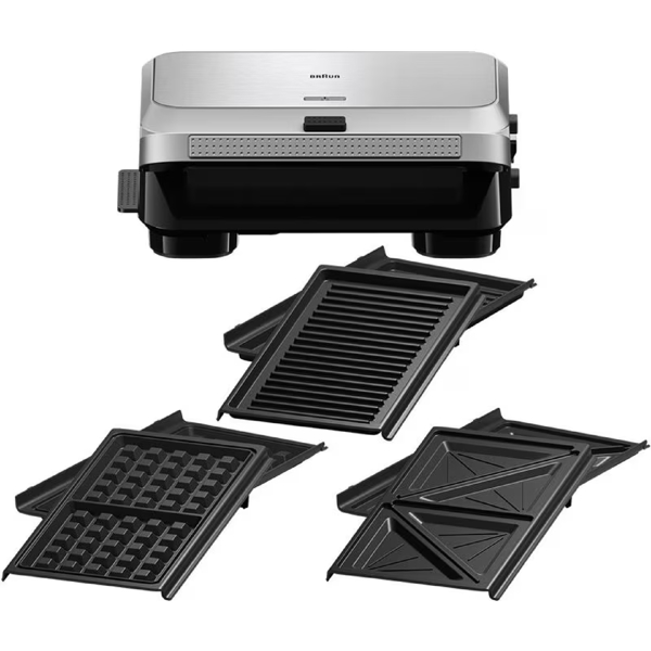 სენდვიჩის აპარატი Braun SM5038, 800W, Sandwich Maker, Silver/Black