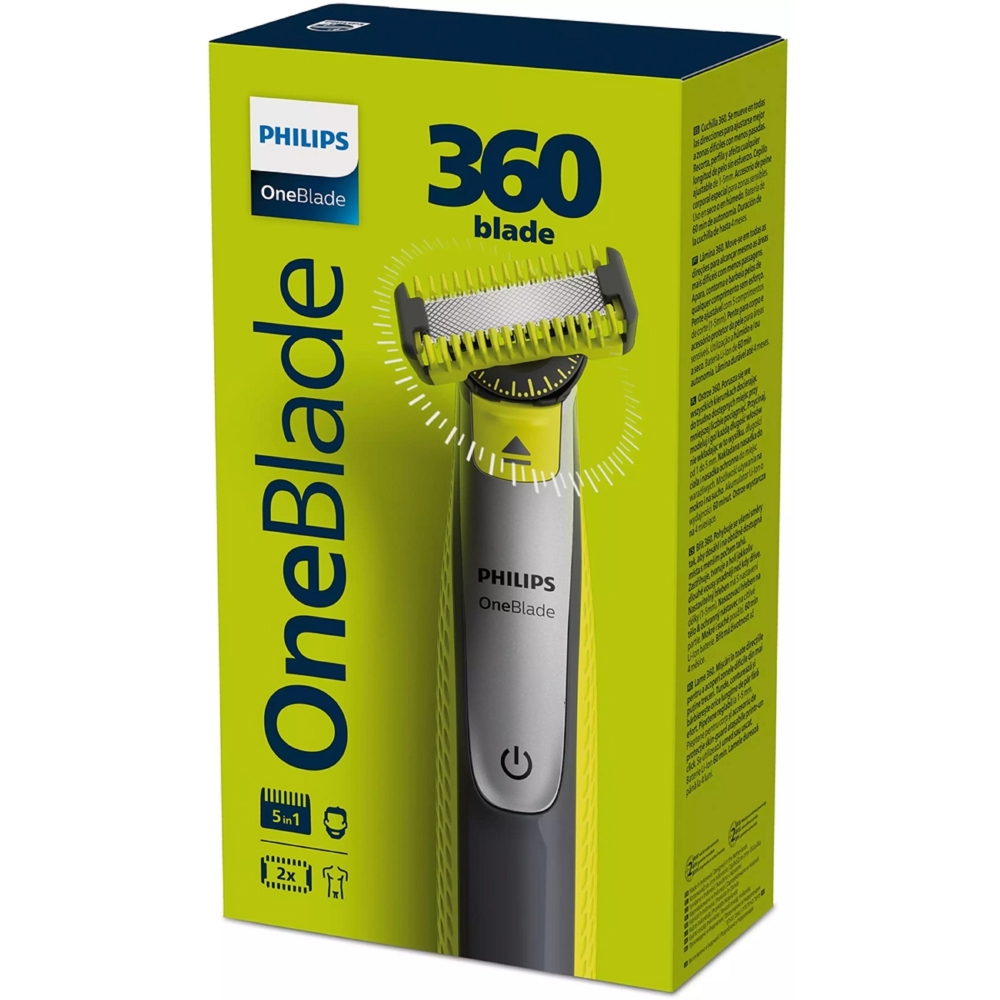 წვერსაპარსი Philips QP2830/20 OneBlade, Electric Shaver, Black/Green