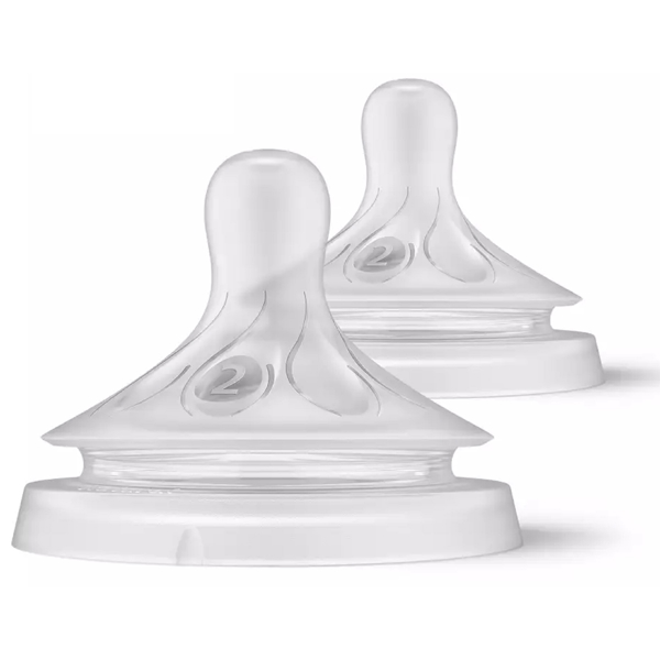 საწოვარა Philips Avent SCY962/02 Natural Response, 2Pcs, 0m, Nipple, Transparent