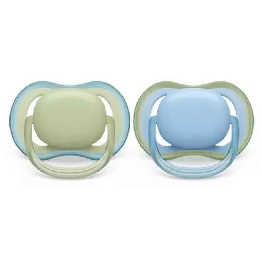 საწოვარა Philips Avent SCF085/21, 0-6m, 2Pcs, Ultrasoft Soother, Blue/Green