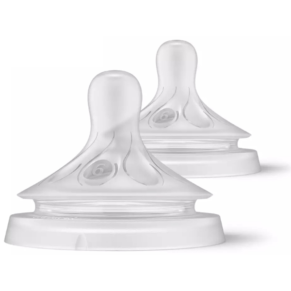 საწოვარა Philips Avent SCY966/02 Natural Response, 2Pcs, 6m, Nipple, Transparent