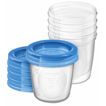 Philips Avent SCF619/05, 5pcs, Breast Milk Storage Cup, Transparent