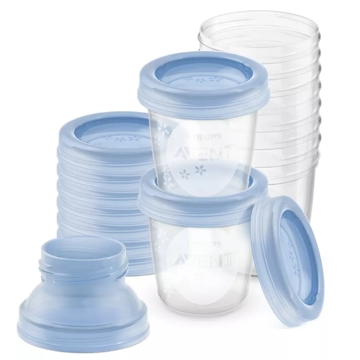 Philips Avent SCF618/10, 10pcs, Breast Milk Storage Cup, Transparent