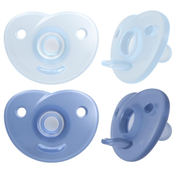 Philips Avent SCF099/21, 0-6m, 2Pcs, Curved Soother, Blue