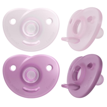 Philips Avent SCF099/22, 0-6m, 2Pcs, Curved Soother, Pink