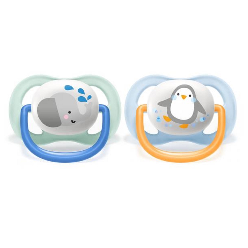 საწოვარა Philips Avent SCF080/05, 0-6m, 2Pcs, Ultra Air Soother, Green/Blue