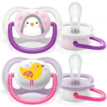 Philips Avent SCF080/06, 0-6m, 2Pcs, Ultra Air Soother, Pink