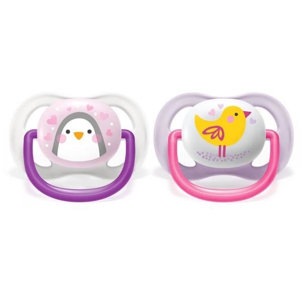 Philips Avent SCF080/06, 0-6m, 2Pcs, Ultra Air Soother, Pink