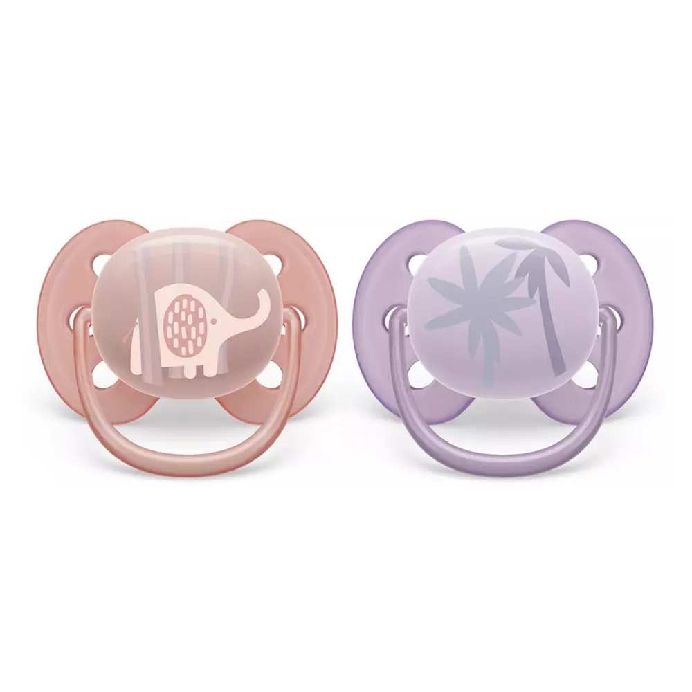 საწოვარა Philips Avent SCF091/09, 0-6m, 2Pcs, Ultra Air Soother, Purple/Pink