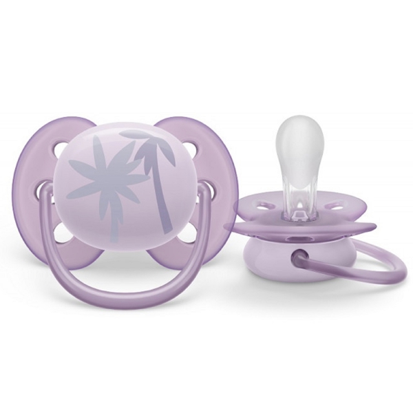 Philips Avent SCF091/09, 0-6m, 2Pcs, Ultra Air Soother, Purple/Pink