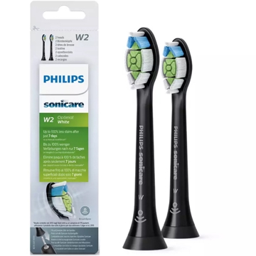 Philips HX6062/13, Compact SoniCare Toothbrush Heads, Black