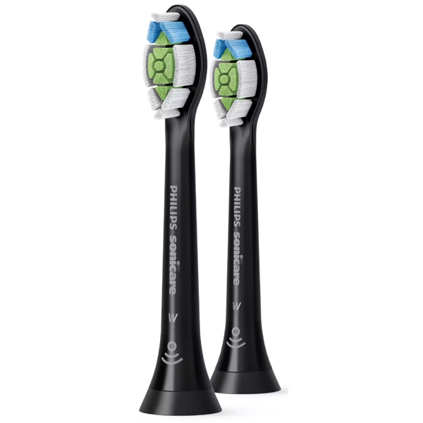 Philips HX6062/13, Compact SoniCare Toothbrush Heads, Black