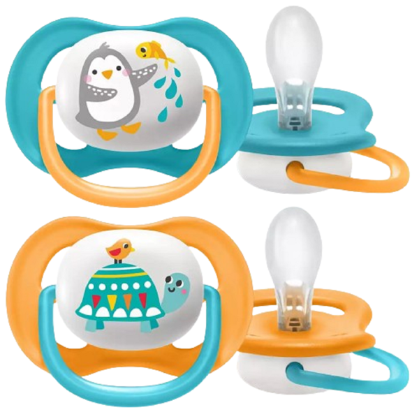 Philips Avent SCF080/07, 6-18m, 2Pcs, Air Soother, Blue/Orange